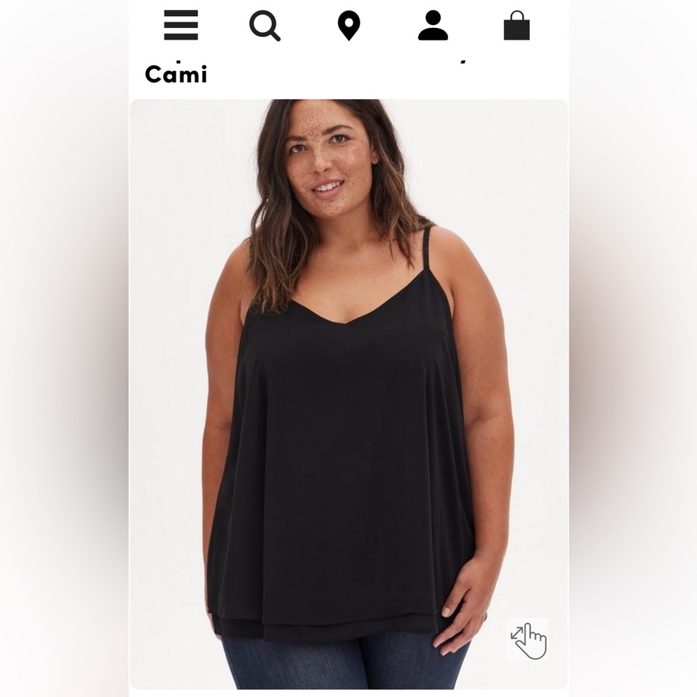 Torrid Sophie Chiffon Double Layer Cami Size 3. NEW